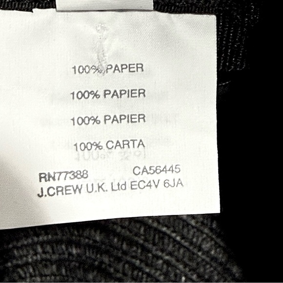 J.Crew Black Wide Brim Sun Hat - One Size - Picture 9 of 12